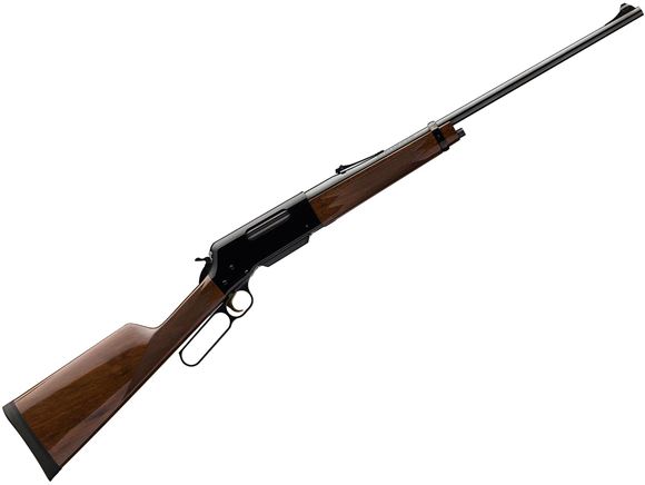 Picture of Browning BLR Lightweight '81 Lever Action Rifle - 308 Win, 20", Sporter Contour, Gloss Blued, Gloss Black Walnut Stock w/Straight Grip & Forearm, 4rds, Fully Adjustable Rear Sights