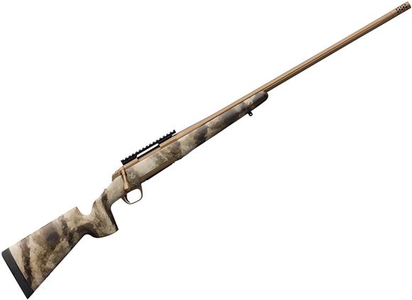 Picture of Browning X-Bolt Hell's Canyon Long Range McMillan Bolt Action Rifle - 300 Win, 26" Fluted Heavy Sporter Barrel, Burnt Bronze Cerakote, McMillan Game Scout Stock, A-TACS AU Finish, 3rds