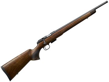 Picture of CZ 457 Royal Rimfire Bolt Action Rifle - 22 LR, 20", Threaded, Cold Hammer Forged, Blued, Premium Checkered Walnut Stock, Adjustable Trigger, 5rds