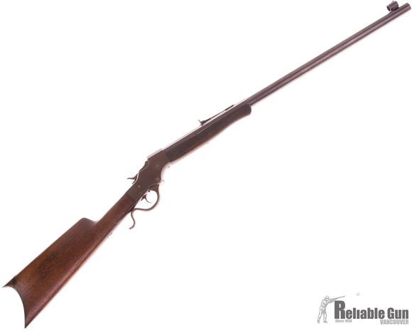 Picture of Used J. Stevens Model 44 Rolling Block Rifle, 25 R.F., 26" Half Octo Blued Barrel, Iron Sights, Drilled for Tang Sight,  Good Condition