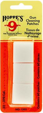 Picture of Hoppe's 1202 Patches .22 - .270 Caliber No 2, 60 Pack, Poly Bag