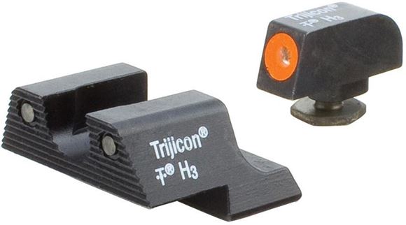 Picture of Trijicon Iron Sights, Trijicon HD Night Sights - Night Sight Set w/ Orange Front Outline, Fits Glock 42 & 43 & 48