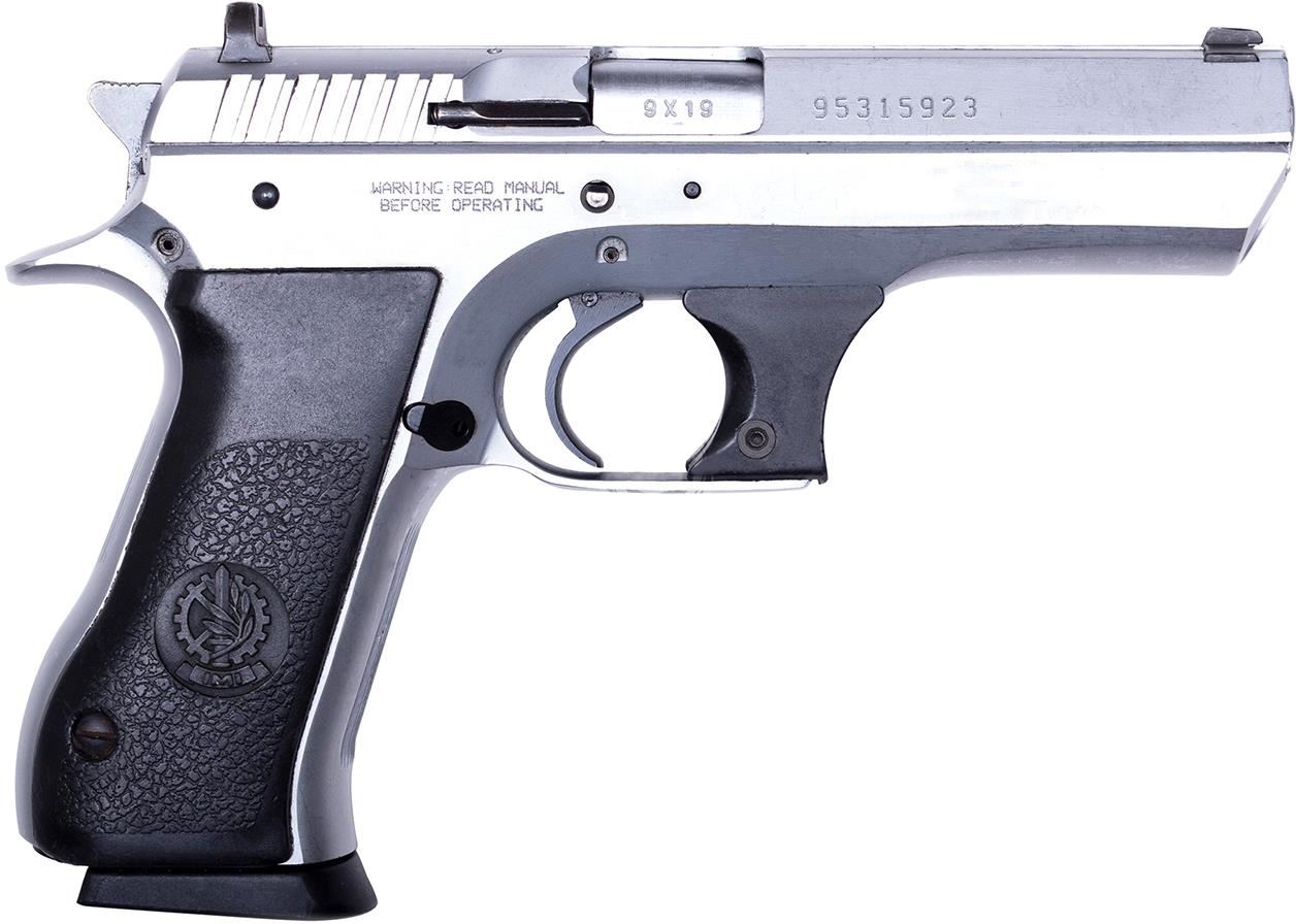 IWI Jericho 941 Surplus DA/SA SemiAuto Pistol 9mm, 4.5", Hard Chrome