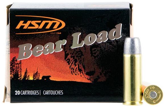 Picture of HSM Bear Load Rifle Ammo - 45 Colt +P, 325Gr, Lead WFN Gas Check "Bear Load", 20rds Box