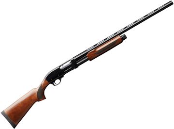 Picture of Charles Daly 301 Field Pump Shotgun - 20Ga, 3", 26", Black Anodized w/ Blued Barrel, Checkered Wood Stock, 4rds, Vented Rib, Bead Sight, Win-Choke (IC,M,F)
