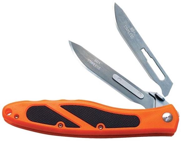 Picture of Havalon Knives, Piranta Edge Razor Knife -#60A Blades, 2-3/4", Orange Stain Resistant ABS Plastic Handle, Removable Holster Clip, Nylon Holster, Fits #60A and #60XT Blades, x12 Additional Blades