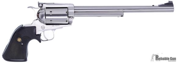 Picture of Used United Sporting Arms Seville Silhouette Single Action Revolver, 357 Rem Max, 10.5" Stainless Barrel, 6rd, Damaged Pachmyar Grip, Fair Condition