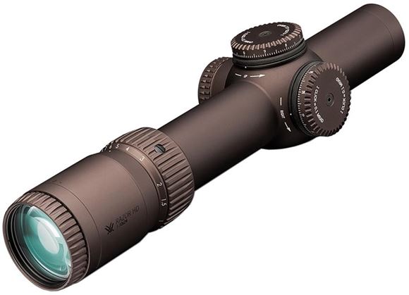 Picture of Vortex Optics, Razor Gen III HD Riflescope - 1-10x24mm, 34mm, Illuminated EBR-9 BDC MOA Reticle, 1/4 MOA Adjustment, First Focal Plane, Low Capped Turrets, Anodized Stealth Shadow Finish, Water/Fog Proof