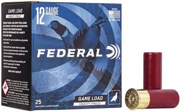 Picture of Federal Game-Shok Upland Heavy Field Load Shotgun Ammo - 12Ga, 2-3/4", 3-1/4DE, 1-1/4oz, #4, 25rds Box, 1220fps