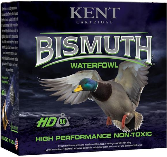 Picture of Kent Bismuth Waterfowl Non-Toxic Shotgun Ammo - 12Ga, 3", 1-3/8oz, #4, High Density 9.6, 25rds Box, 1450fps