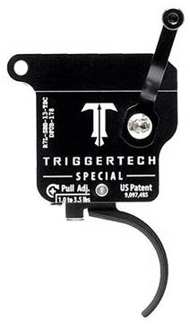Picture of Trigger Tech, Remington 700 Trigger - Special Frictionless Trigger, Curved, Single Stage, 1-3.5 lbs, PVD Black, Left Handed, With Bolt Release