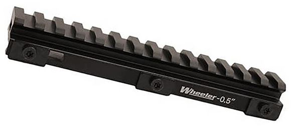 Picture of Wheeler Engineering Gunsmithing Supplies Gunsmithing & Cleaning - Delta Series 0.5" Picatinny Rail Riser, Aluminum, Black