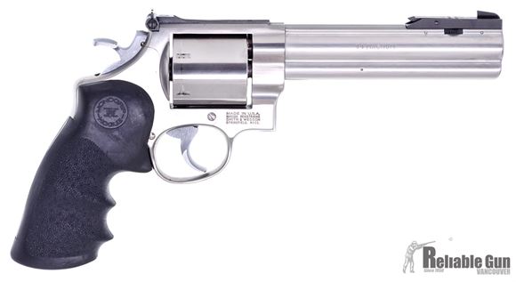 Picture of Used Smith & Wesson (S&W) Model 629-3 (Model 103596) Classic Hunter Revolver - 44 Mag, 6", Stainless Steel, Rubber Grip, 6rds, Adjustable Front & Rear Sights, 1 of 500 March 1990, Very Good Condition