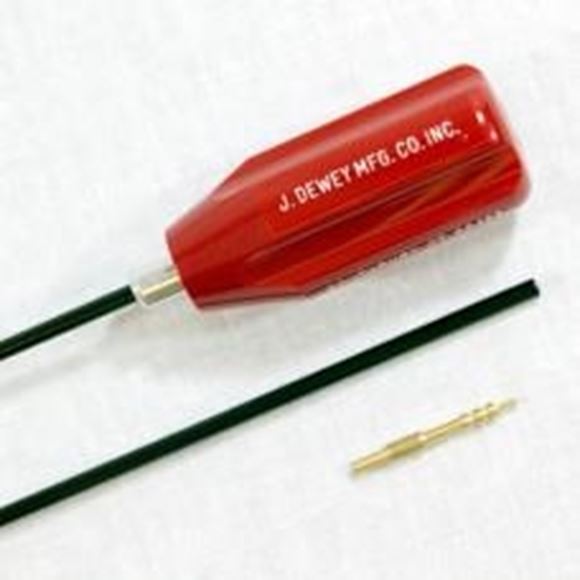 Picture of J. Dewey Gun Cleaning Rods, Nylon Coated Rods, .35 Caliber Nylon Coated Rods - .35 Caliber, 36", 12/28 Male Threads, w/35J & LGBA Brush Adapter