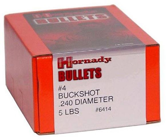 Picture of Hornady Shotgun Bullets, Buckshot - #4 Buckshot (.240"), 5lb Box