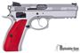 Picture of Used CZ 75 SP01 Shadowmate Semi-Auto 9mm, Silver, Red Maple Leaf Grips, 4 Mags & Original Case, Very Good Condition