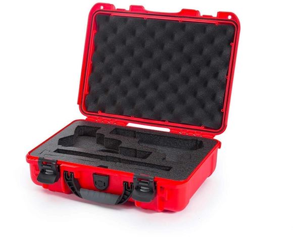 Picture of Nanuk Professional Protective Cases - Classic Double Pistol Case, Pre-cut Foam, Waterproof & Impact Resistant, 14.3" x 11.1" x 4.7", Red