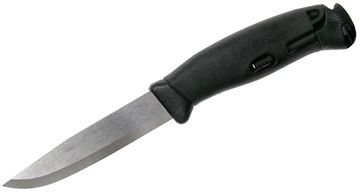 Picture of Morakniv Adventure, Hunter/Explorers Knife - Companion Spark, Stainless Steel Blade, Friction Grip Handle, 2.5mmx104mm, Black, Sheath Included, Removable Firestarter in Handle