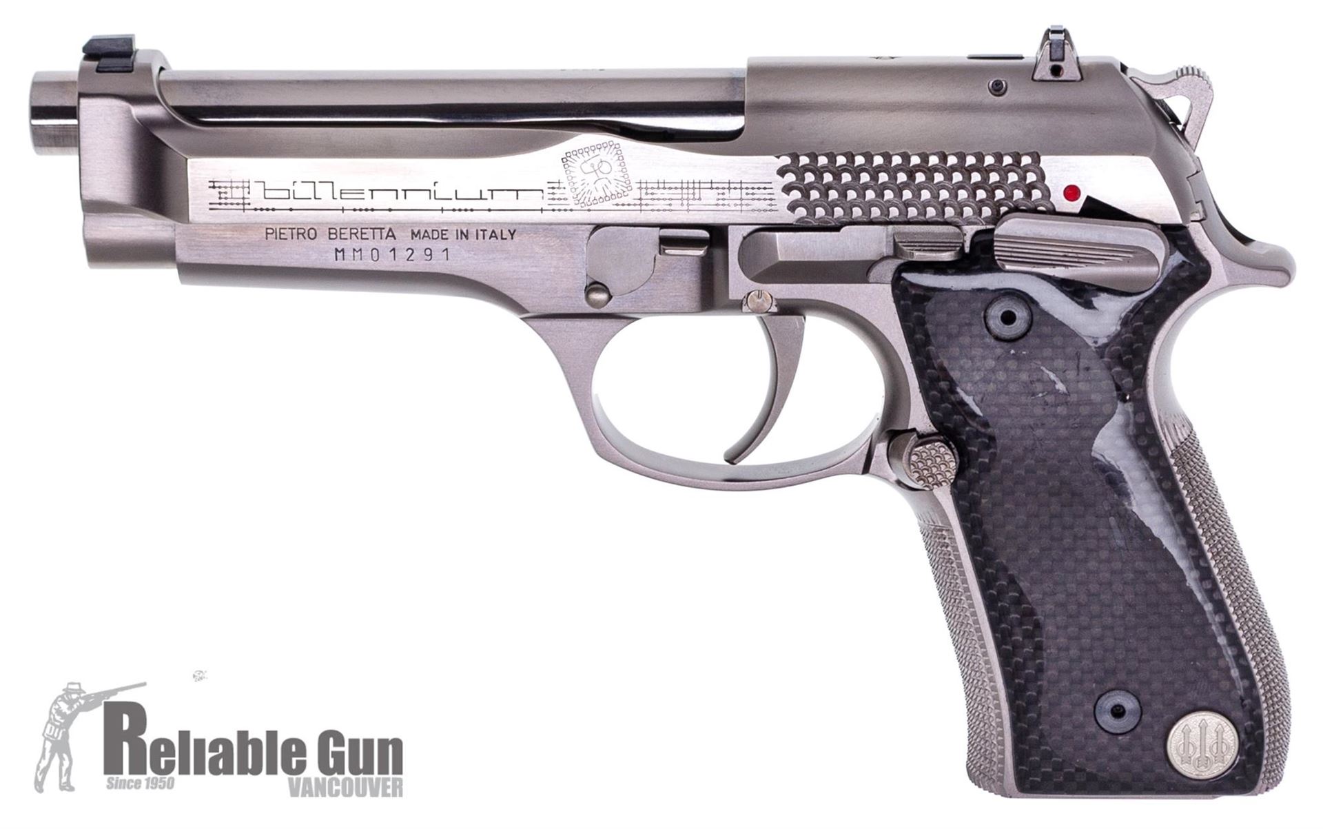 Used Beretta 92 Billenium Semi Auto Pistol, 9mm Luger, Single Action