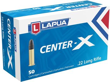Picture of Lapua Center-X Rimfire Ammo - 22 LR, 40Gr, Lead Round Nose, 50rds Box, 1073fps