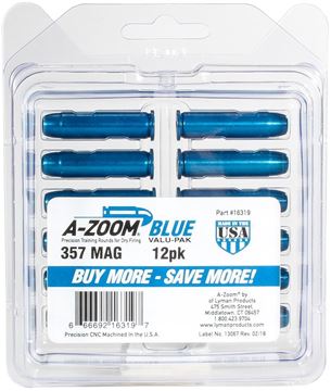 Picture of A-Zoom Precision Metal Blue Snap Caps, Revolver - 357 Mag, 12/Valu-Pack
