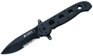 Picture of CRKT M21-14SFG Kit Carson Special Forces Drop Point Folding Knife Black, G10 Handle, 3.99" Blade w/Veff Combo Edge