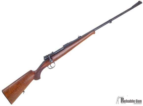 Picture of Used Husqvarna Mauser Bolt Action Rifle, 9.3x57mm, 24" Blued Barrel, Iron Sights, Walnut Stock, Barrel Band Swivel, Good Condition