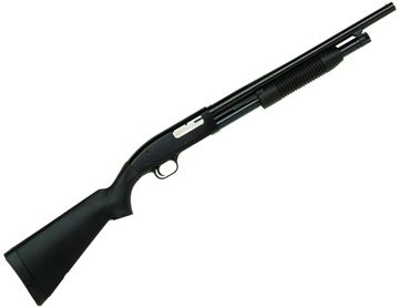 Picture of Mossberg Maverick 88 Security Pump Action Shotgun - 12Ga, 3", 18-1/2", Blued, Black Synthetic Stock, 5rds, Front Bead Sight, Fixed Cylinder