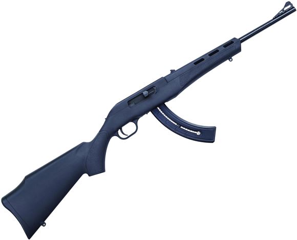 Picture of Mossberg Blaze 25-Round Rimfire Semi-Auto Rifle - 22 LR, 16.5", Blued, Black Synthetic Stock, 25rds, Adjustable Rear Sight