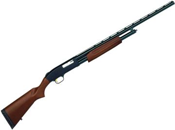 Picture of Mossberg 500 Crown Grade  Pump Action Shotgun - 20Ga, 3", 26", Vented Rib, Blued, Honey Satin Wood Stock & Forend, 5rds, Bead Sight, Accu-Set Chokes (F,M,IC)