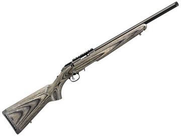 Picture of Ruger American Rimfire Bolt Action Rifle - 22 LR, 18", 1:16" RH, Blued, Black Laminate Stock, 10rds, Threaded Muzzle 1/2"-28, Adjustable Trigger, One-Piece Scope Rail
