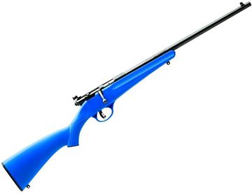 Picture of Savage Arms Youth Series, Rascal Single Shot Bolt Action Rimfire Rifle - 22 S/L/LR, 16.125", Satin Blued, Carbon Steel, Matte Blue Synthetic Stock, Adjustable Peep Sights, AccuTrigger