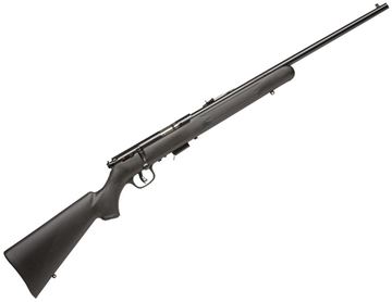 Picture of Savage Arms Mark II Series, Mark II F Rimfire Bolt Action Rifle - 22 LR, 21", Satin Blued, Carbon Steel, Matte Black Synthetic Stock, 10rds, AccuTrigger