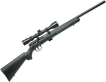 Picture of Savage Arms Mark II FVXP Bolt Action Rifle - 22 LR, 21", Satin Blued, Matte Black Synthetic, 5rds, w/3-9x40mm Riflescope
