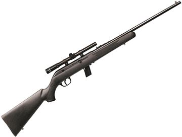 Picture of Savage Arms Model 64 FXP Semi-Auto Rifle - 22 LR, 20-1/2", Satin Blued, Black Synthetic, 10rds, w/4x15mm Scope & Rings