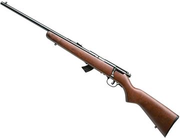 Picture of Savage Arms Mark II Series GLY Rimfire Bolt Action Rifle, Left Handed - 22 LR, 19", 1-6 Twist, Satin Blued, Natural Hardwood Sporter Contour Stock, 10rds, AccuTrigger