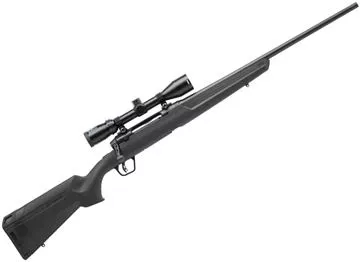Picture of Savage Arms Axis Series Axis II XP Bolt Action Rifle - 6.5 Creedmoor, 22", Matte Black, Rugged Black Synthetic Stock, 4rds, w/ Bushnell Banner 3-9x40mm Scope, AccuTrigger
