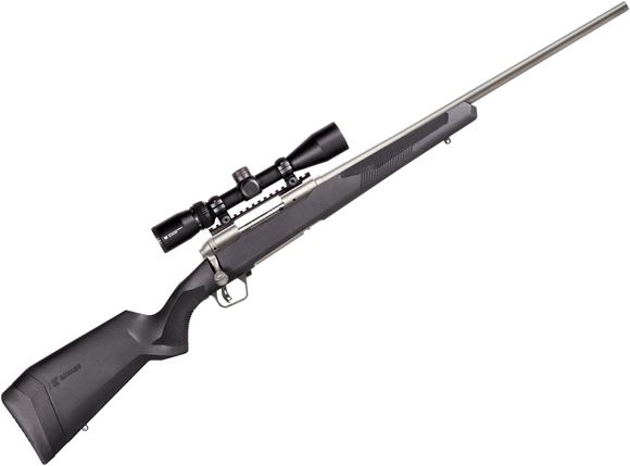 Picture of Savage Arms Model 110 Apex Storm XP Bolt Action Rifle - 308 Win, 20", Matte Stainless, Black Synthetic Stock, Adjustable LOP, 4rds, With Vortex Crossfire II 3-9x40mm Scope, AccuTrigger