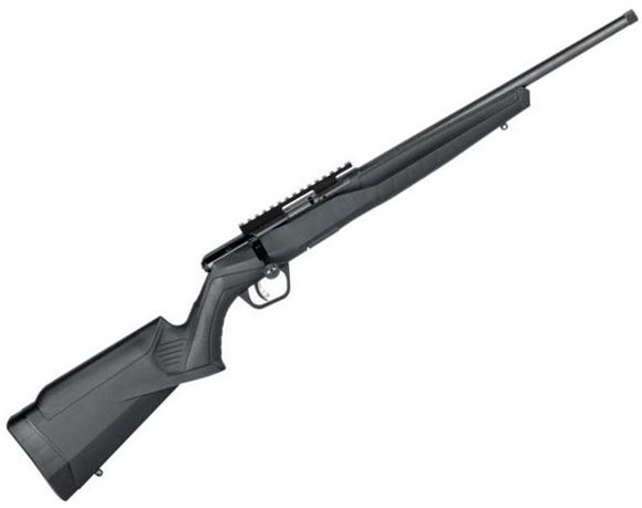 Picture of Savage Arms B17 FV-SR Rimfire Bolt Action Rifle - 17 HMR, 16.5", Heavy Profile Barrel, Fluted & Threaded, Matte Black Synthetic Stock, 10rds, One-Piece Scope Base, AccuTrigger