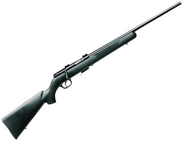 Picture of Savage Arms 17 Series, 93R17 F Rimfire Bolt Action Rifle - 17 HMR, 21", Satin Blued, Carbon Steel, Matte Black Synthetic Stock, 5rds, AccuTrigger