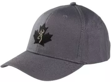Picture of Browning Cap - Black Maple Leaf w/ Grey Browning Logo, Grey Color, Snap Back (One Size Fits All)