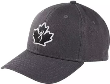 Picture of Browning Cap - Black Maple Leaf w/ Browning Logo, Grey Color, 100% Cotton, Snap Back (One Size Fits All)