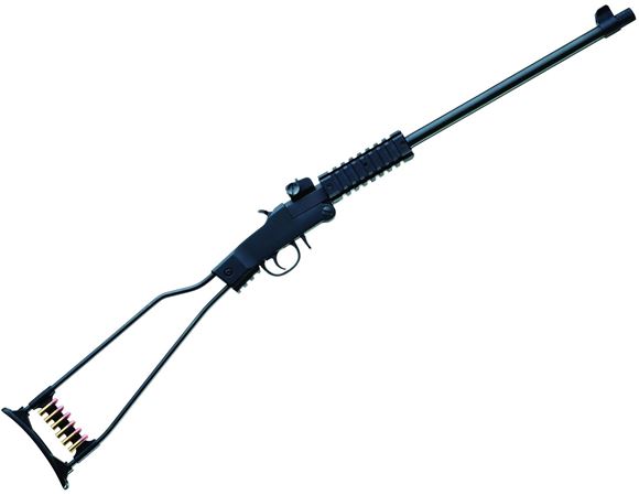 Picture of Chiappa Little Badger Single Shot Rimfire Rifle - 22 LR, 16-1/2", Matte Black, Wire w/Shell Holder Stock, Fixed Front & M1 Type Adjustable Rear Sights