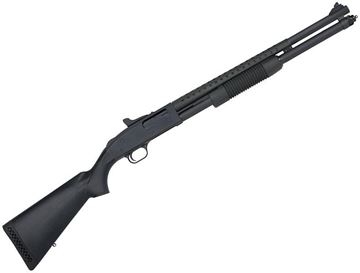 Picture of Mossberg 590 Tactical Pump Action Shotgun - 12Ga, 3", 20", Matte Blued, Black Synthetic Stock, 8rds, Ghost Ring Sights, Heat Shield, Fixed Cylinder