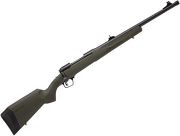 Picture of Savage 110 Hog Hunter Bolt Action Rifle - 308 Win, 20" Threaded Barrel, Matte Blued, Dark Green Stock, Open Sights, AccuTrigger, 4rds