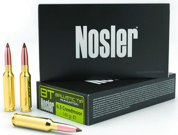 Picture of Nosler Ballistic Tip Rifle Ammo - 6.5 Creedmoor, 140gr, Nosler Ballistic Tip, 20rds Box