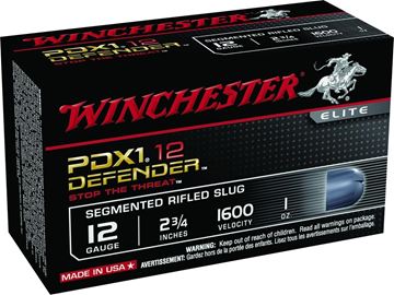 Picture of Winchester S12PDX1S Defender Elite PDX1 Rifled Slugs 12 GA, 2-3/4 in 3 - 150 Grain Pieces, 1oz, 1600 fps