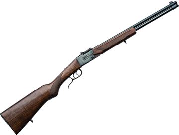 Picture of Chiappa Double Badger Over/Under Rifle - 22 LR/410 Bore, 19", Matte Black, Semi-Gloss Beech Wood Stock, Fixed Fiber Optic Front & Adjustable Fiber Optic Rear Sights, Double Triggers, Extractors