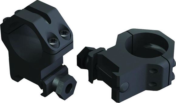 Picture of Weaver Rings, Four-Hole Skeleton Riflescope Rings, 1", Extra High