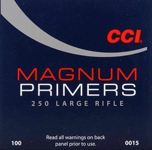 Picture of CCI Primers, Magnum Rifle Primers - No. 250, Magnum Large Rifle Primers, 100ct Pack